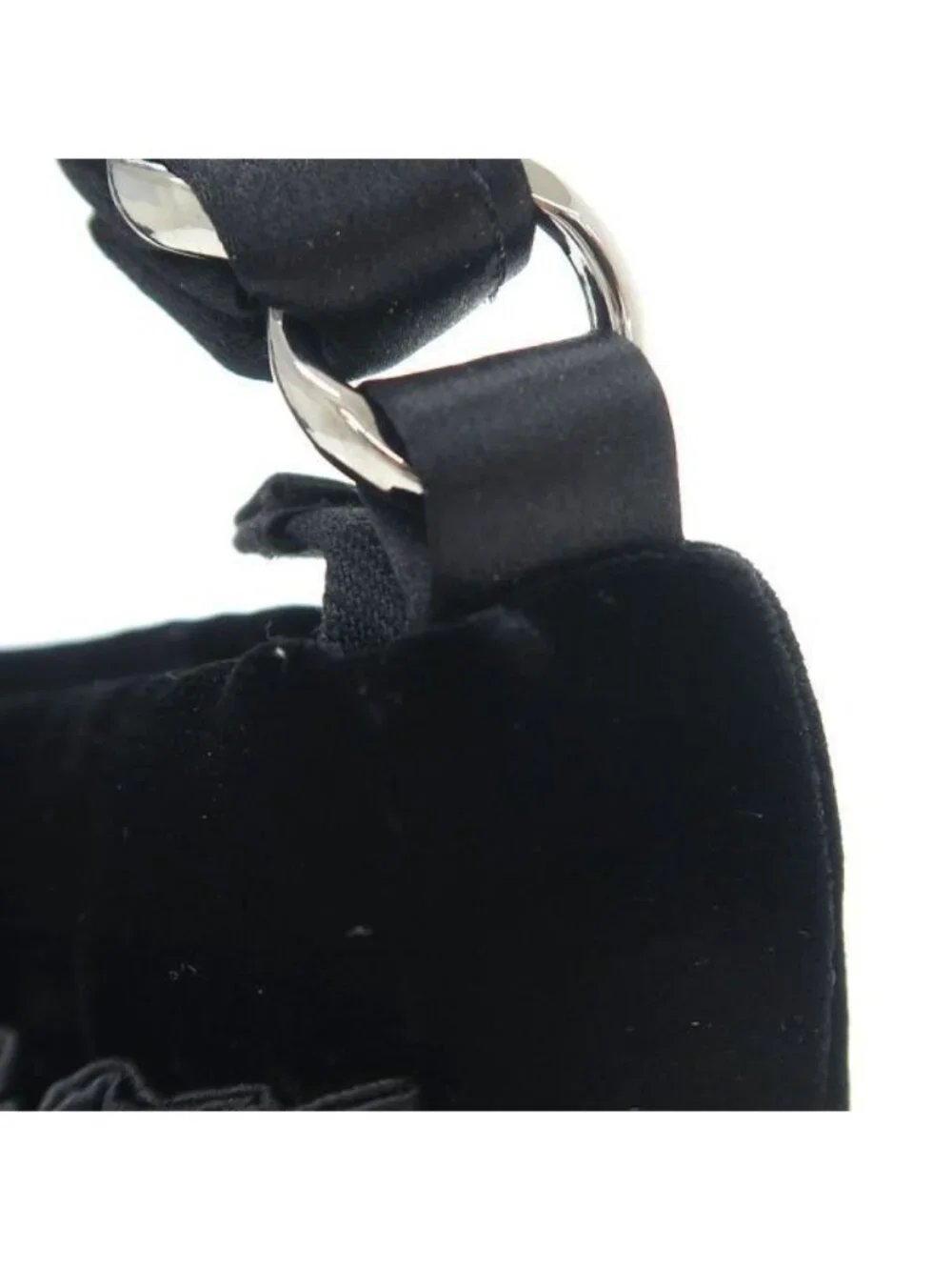 Chanel Bellows Satin Chain Clutch